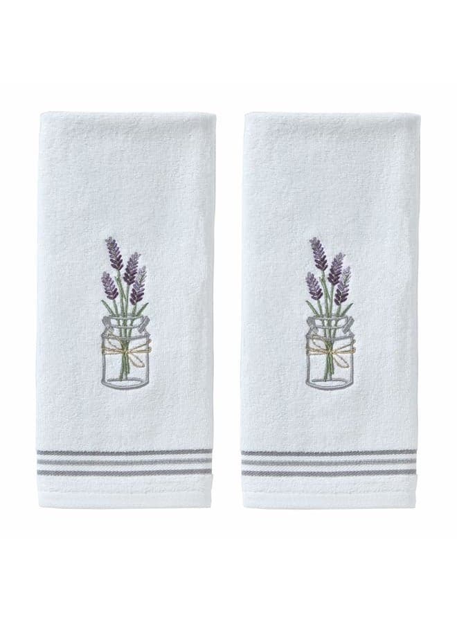by Saturday Knight Ltd. Lavender Hand Towel (2-Pack), White , 16x25