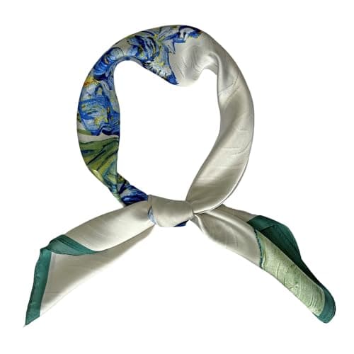 FONYVE Silk Scarfs for Women Lightweight, Fashion Head Scarf, Satin Hair Wrap for Sleeping 27.5 × 27.5 inches