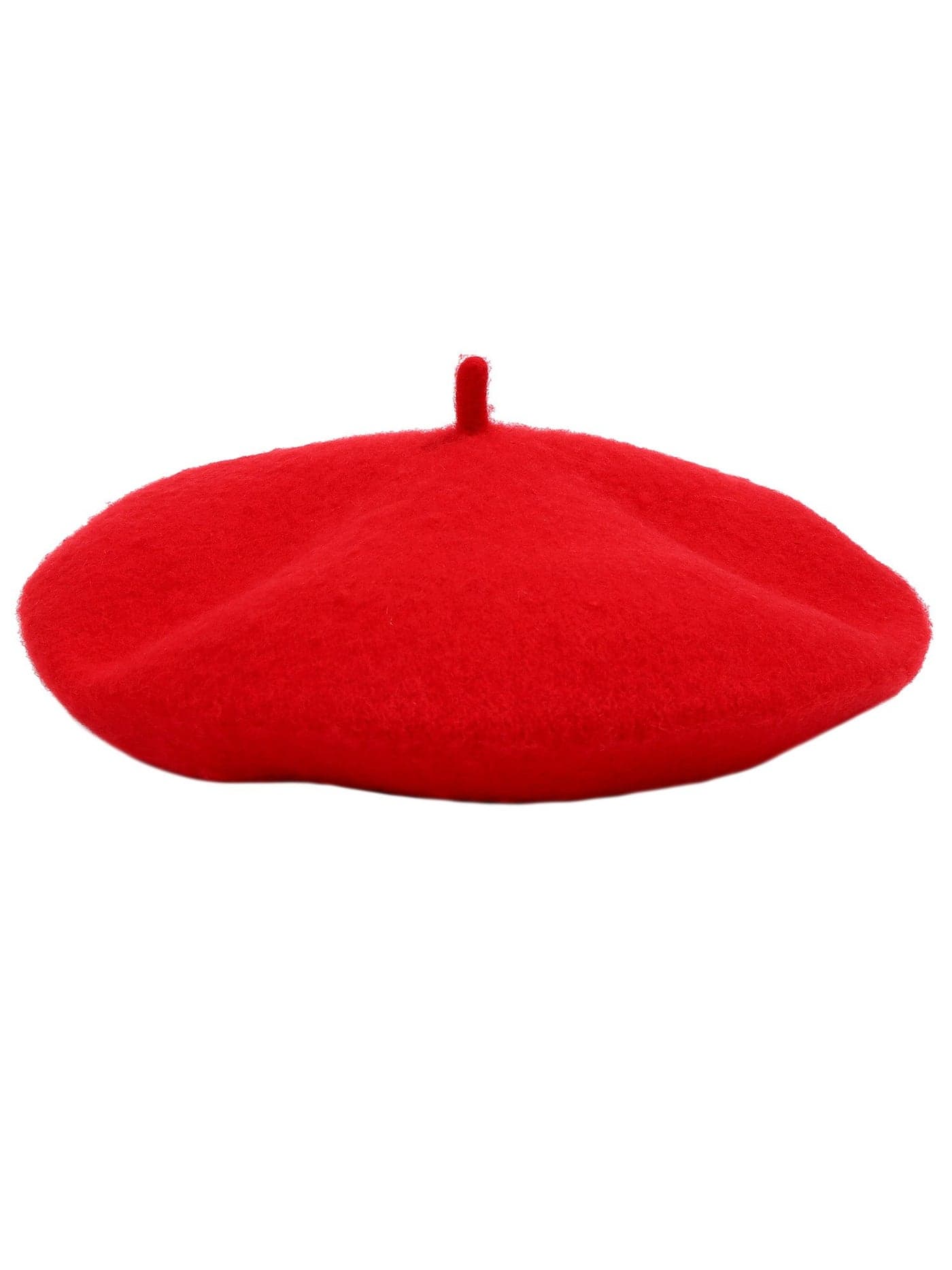 SATINIOR Beret Hat Kids Beret French Beanie Cap Artist Wool Hat Girls Beret Artist Costume for Children Kids Girls(Red, 1 Pieces)