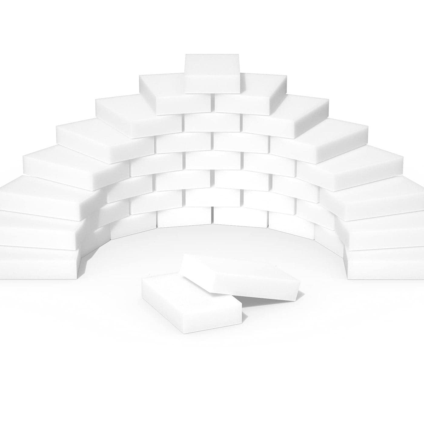 POWOBEST Magic Erasers Sponge 100 Pack Extra Premium Melamine Sponge Foam Cleaning Pads in Bulk NonScratch Scrub Sponge Household Cleaning Kitchen Dish Sponges White