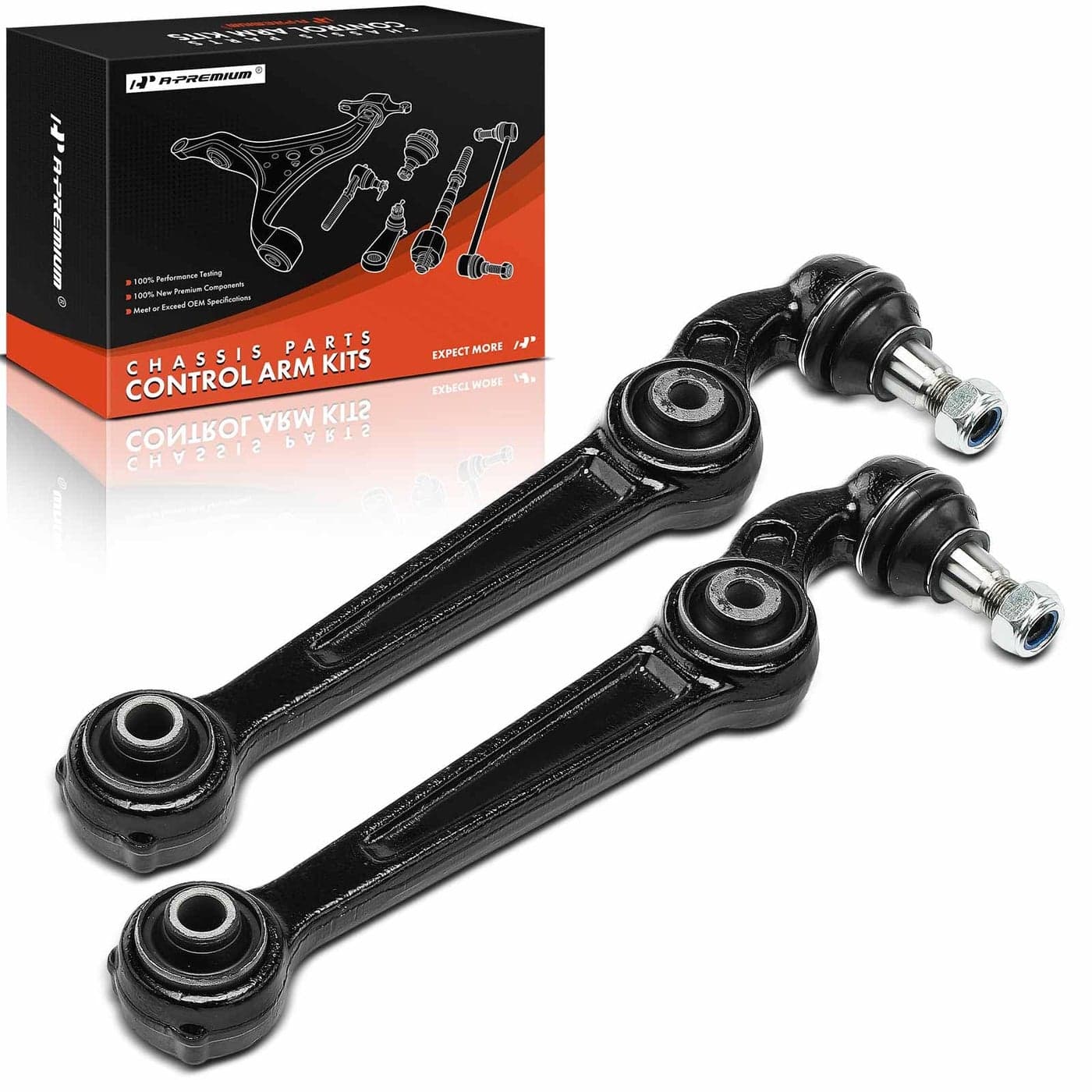 APremium 2 x Front Forward Lower Control Arm with Ball Joint Bushing Compatible with Ford Fusion 20072012 Lincoln MKZ 20072012 Mercury Milan 20072011