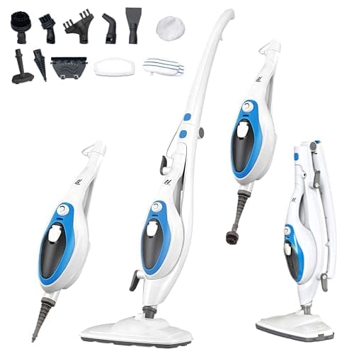 NexLev 10 in 1 Steam Cleaner & Mop|2 Steam Modes| Mopping & Deep Cleaning Home Car Sofa Bathroom Kitchen & Office |For All Surfaces|350ML|Chemical Free Cleaning | Detachable & Foldable|SC-04