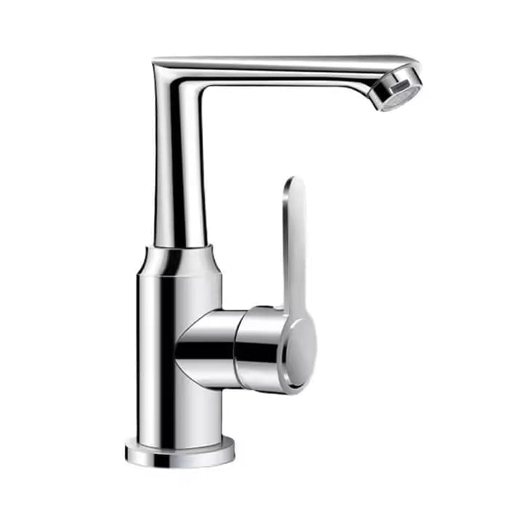SHREESAMP Shower Mixer Chrome Cloakroom Kitchen Faucet Single Hole 360 Degree Rotation Swivel Sink Basin Faucet Cold and Hot Water Mixer Tap Faucet Stainless Steel Basin Tap for Kitchen Bathroom