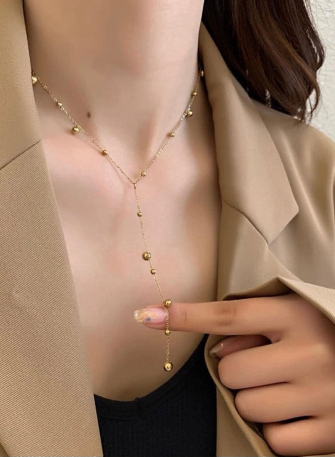 Elegant Women’s Necklace Made Of Stainless Steel Coated With Gold In A Modern And Chic Design