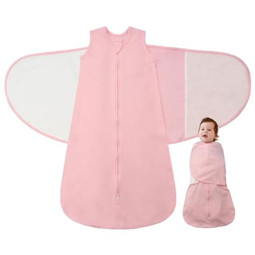 LILBESTIE Baby Swaddle Sleep Sack, 1.0 Tog New-Parent-Friendly Swaddle for Newborns & infant 0-6 Months Baby Wearable Blanket Reduce Startle Reflex, Newborn Boys Girls Registry Essentials