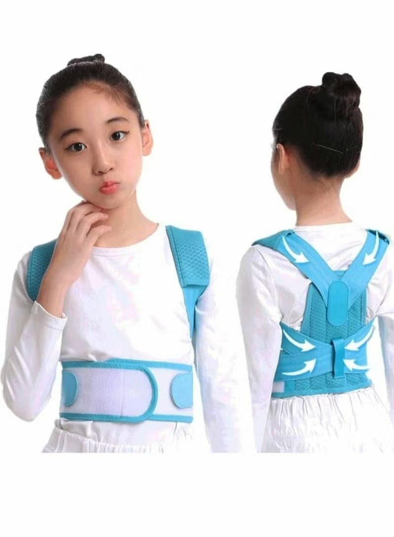 Back Brace With Posture Corrector For Kids Teens With Relieve Back Pain Adjustable Upper Back Race Spinal Support with Soft Shoulder Pads To Prevent Humpback, Recommended By Doctor