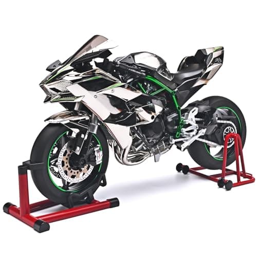 RZAPE Die Cast Motorcycle 16 Scale for Kawasaki H2R Motorcycle Alloy Racing Motorcycles Model Power Kawasaki Ninja H2R Toy Motorcycles Collection H2R Kawasaki Model MotorcyclesSilver