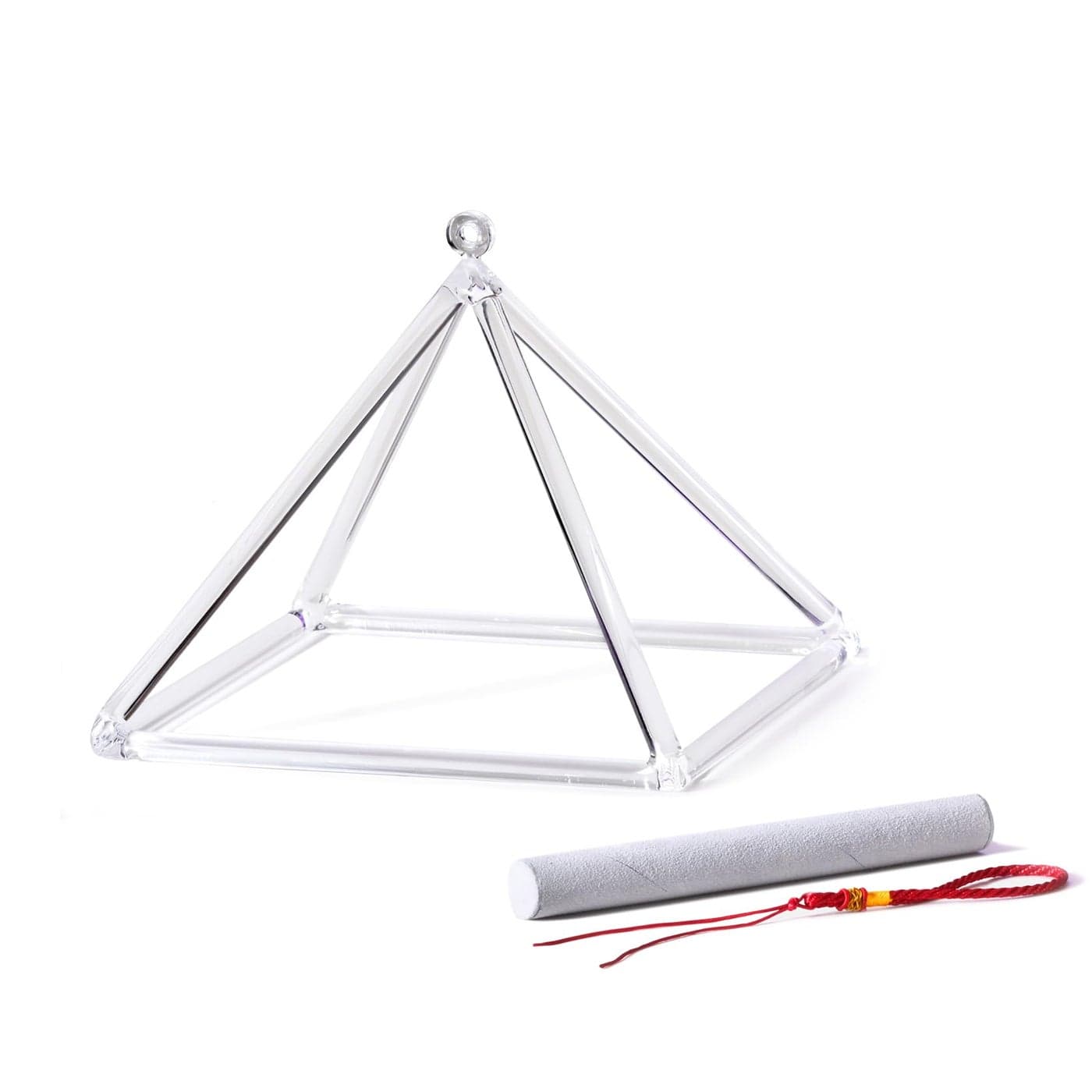 CVNC 10 Inch Quartz Crystal Singing Pyramid Healing Musical Instrument + Carry Case Bag Powerful Energy