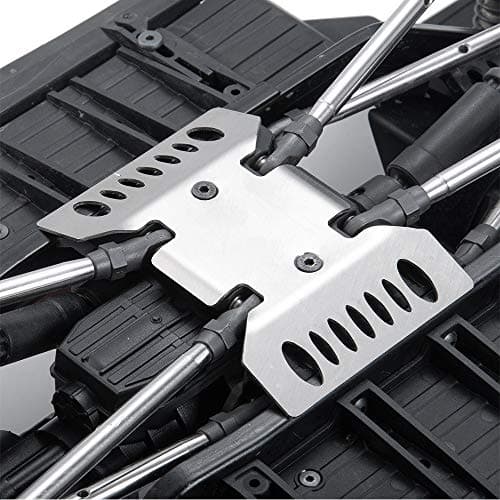 RCLions Stainless Steel Center Skid Plate Protection Plate Chassis Guard for Axial SCX10 iii AXI03007 AXI03006B Upgrades 110th RC Crawler Car Accessories