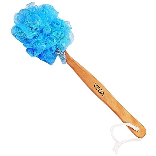 Vega Wooden Handle Bath Brush (Color May Vary)