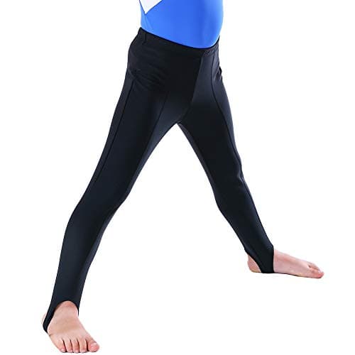 Mens and Boys Gymnastics Pants Leotard Youth Ballet Tights Stirrup Pants for Dance Yoga Practice Athletic Black