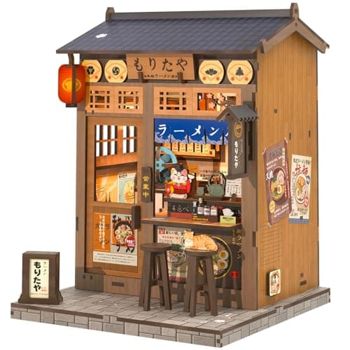 CUTEBEE Book Nook Kit DIY Miniature House Dollhouse Kit for Adults and Teens Booknook Tiny Japanese House Bookshelf Decor 3D Wooden Puzzle Gifts for Family Friends MoritaYa