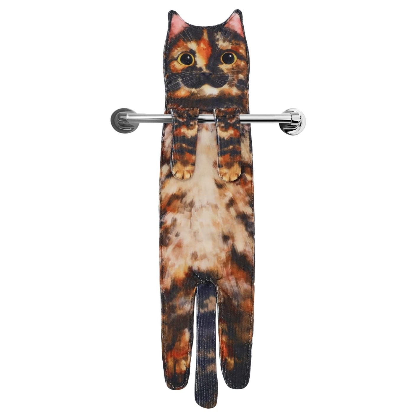 Funny Hand Towels for Bathroom Kitchen Cute Decorative Cat Decor Hanging Washcloths Face Towels Super Absorbent Soft Mothers Day Easter House Warming Birthday Gifts for Women Cat Lovers