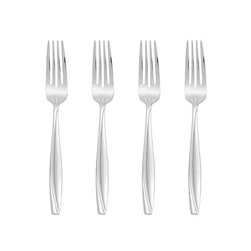 Oneida Silverware Set, Camlynn Everyday Flatware 4-Piece Salad Forks Set, Service For 4, 18/0 Stainless Steel, Mirror Finish, Dishwasher Safe, Home And Kitchen Utensils (Silver, 4 Piece)