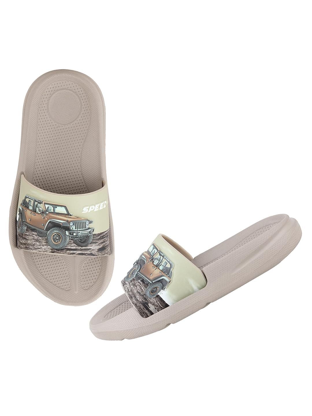 URJO PURE-01 Kid's Sliders/Slippers Lightweight Super Flexible Arch Support Durable Anti Skid & Stylish Dailywear Sliders/Slippers Boy's & Girl's (URJO by Welcome) URJO-K-PURE-01-BEG_7