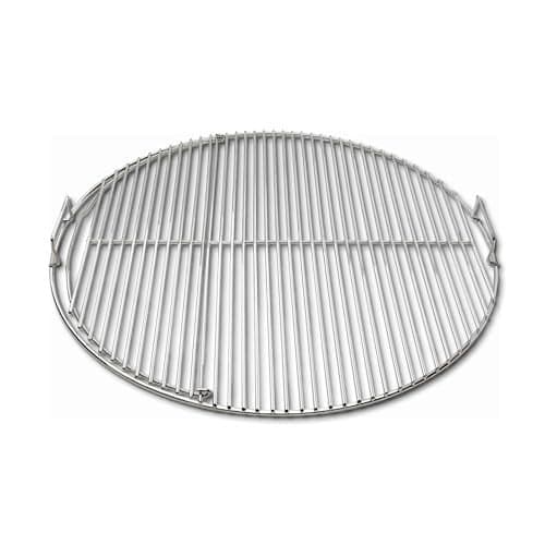 SnS Grills EasySpin Charcoal Grill Cooking Grate, 304 Stainless Steel, Large Hinged Opening, Perfect for 2-Zone Cooking, Replacement Grate Compatible with Weber & Other Grills - Fits 22” Kettles