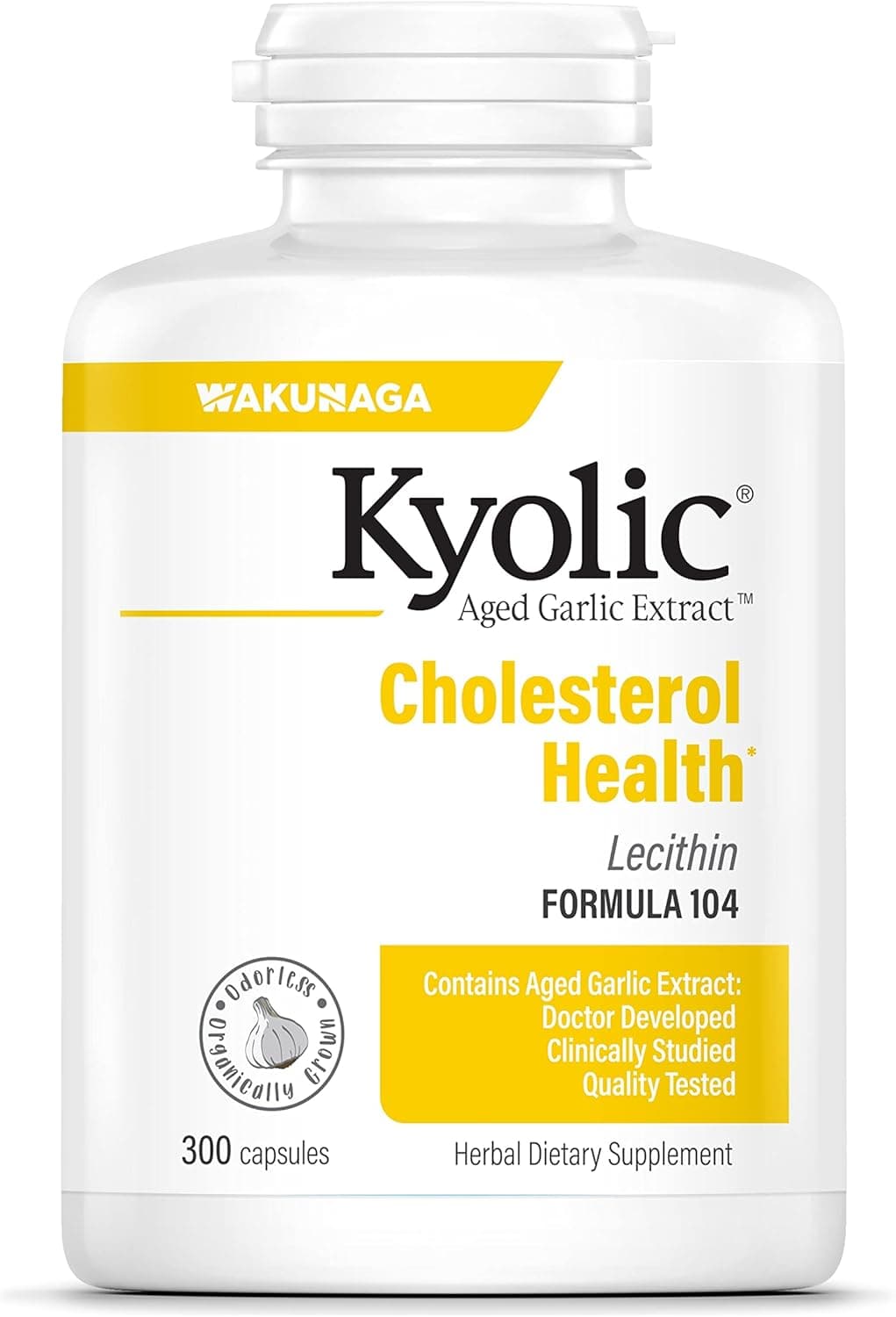 Kyolic Aged Garlic Extract Formula 104 Cholesterol Health 300 Capsules Packaging May Vary