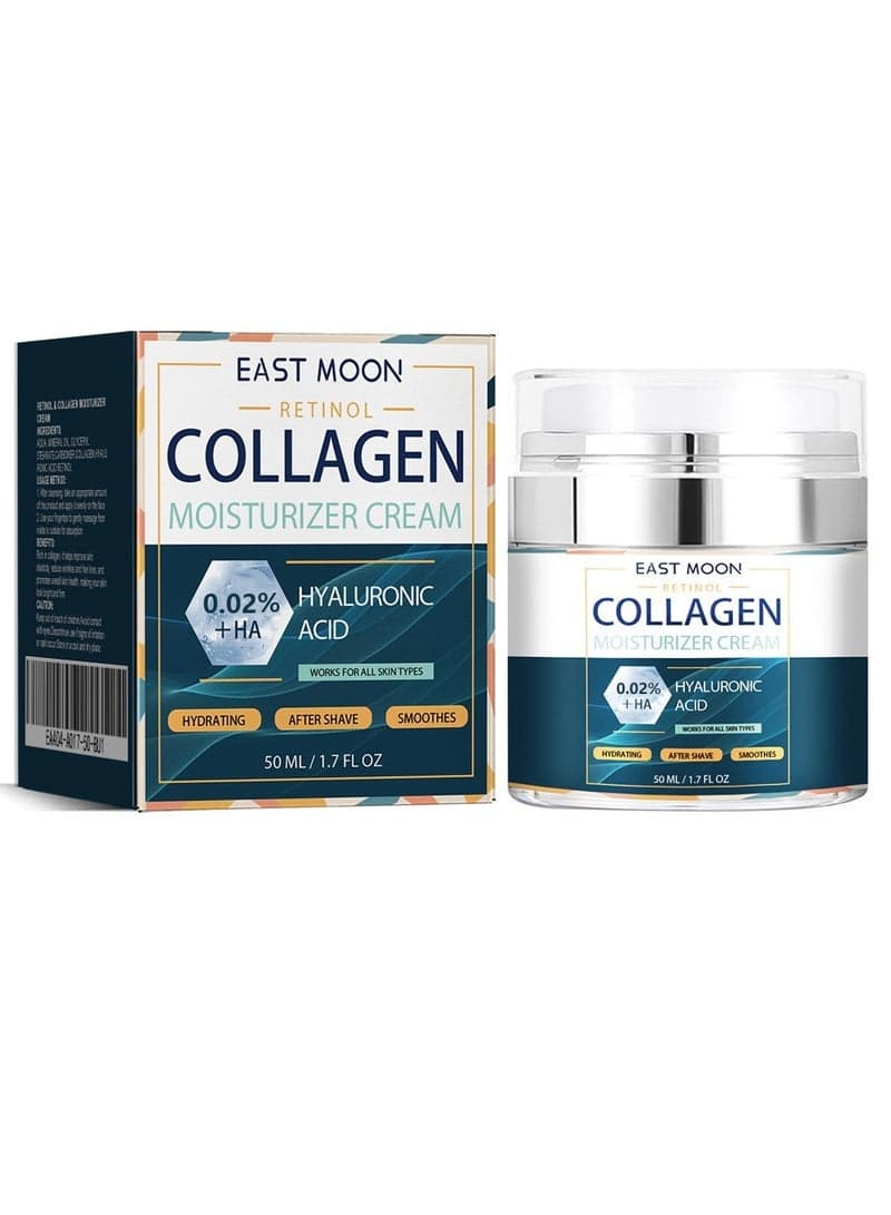 Men Face Moisturizer, Collagen Face Cream, Anti Aging & Wrinkle Firming, Hydrating, After Shave Lotion, Facial Skin Care, Day & Night Moisturizing, All Skin Types 50ml