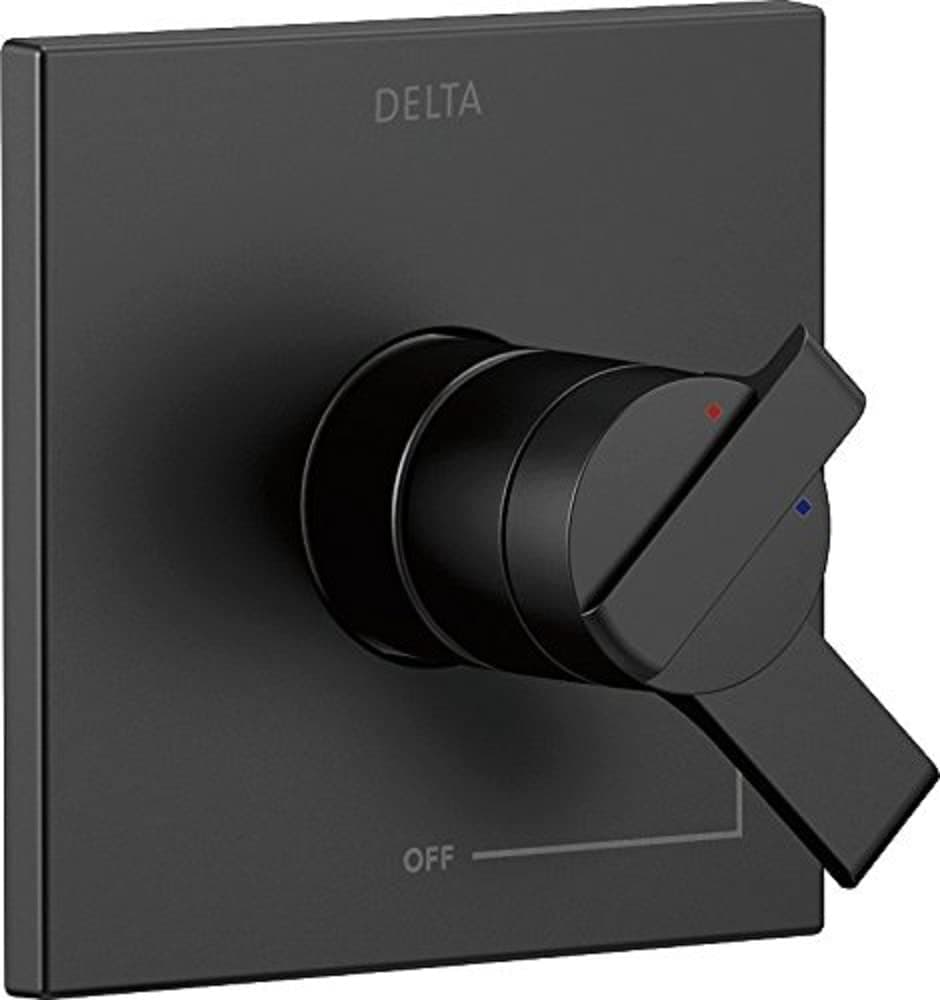 Delta Faucet Ara 17 Series DualFunction Shower Handle Valve Trim Kit Matte Black T17067BL Valve Not Included