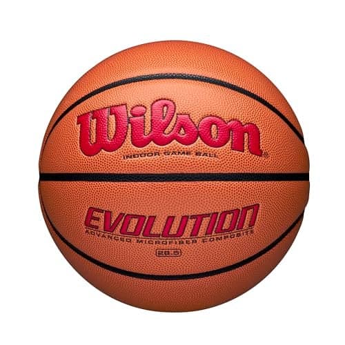 Wilson Evolution Game Basketball, Scarlet, Intermediate Size - 28.5"