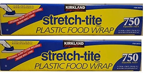 Kirkland Signature Stretch Tite Plastic Food Wrap PMYknx 2 Packs 750 Sq ft Food Wrap