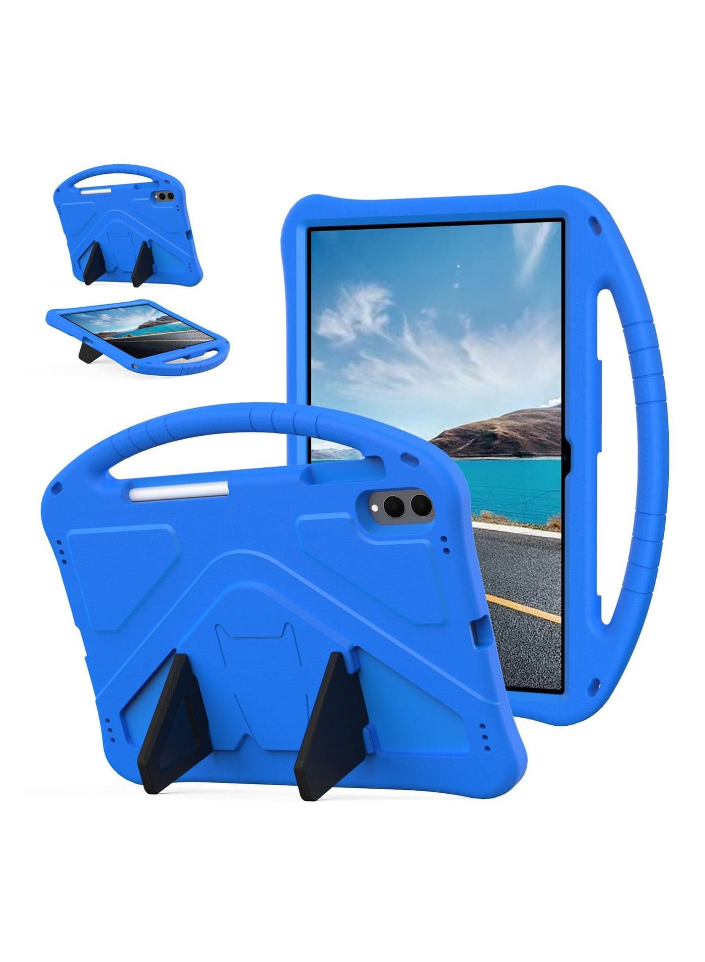 Compatible with 2025 Samsung Tab S11 Ultra 14.6-inch Child-Friendly Handheld Stand Shockproof Tablet Case Full-Coverage Protection EVA Material