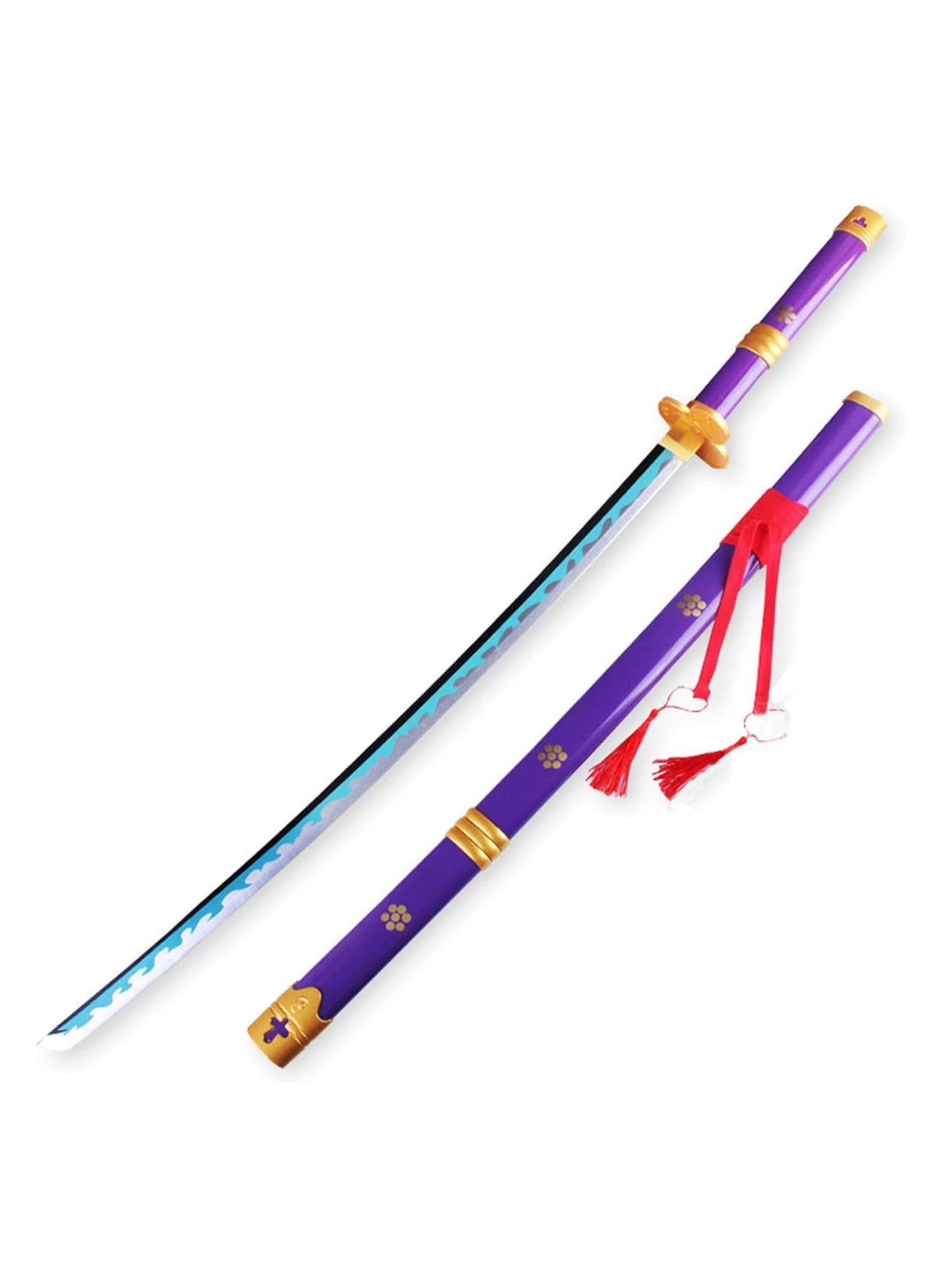NEW REZZOSS Demon Slayer Sword Samurai Sword,Katana Wooden Knife Toy Sword Blade Decoration Toy,Handmade,Demon Slayer Blade Decoration Weapon Toy(104CM)