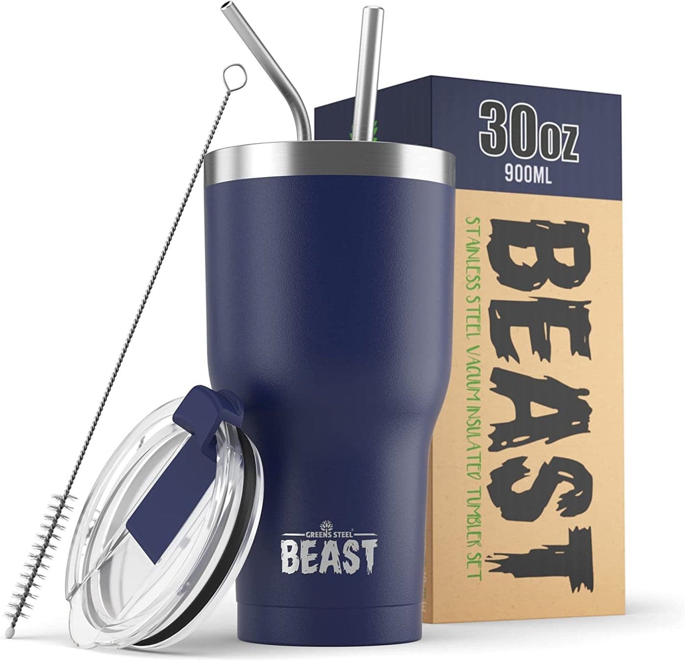 Beast 30 oz Tumbler Stainless Steel Vacuum Insulated Coffee Ice Cup Double Wall Travel Flask Royal Blue