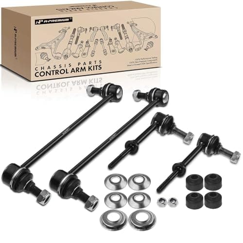 A-Premium Set of 4, Front and Rear Sway Bar Links Kit Stabilizer Bar Links, Compatible with Chevrolet Equinox 2008-2017, GMC Terrain 2010-2017, Pontiac Torrent 2008-2009