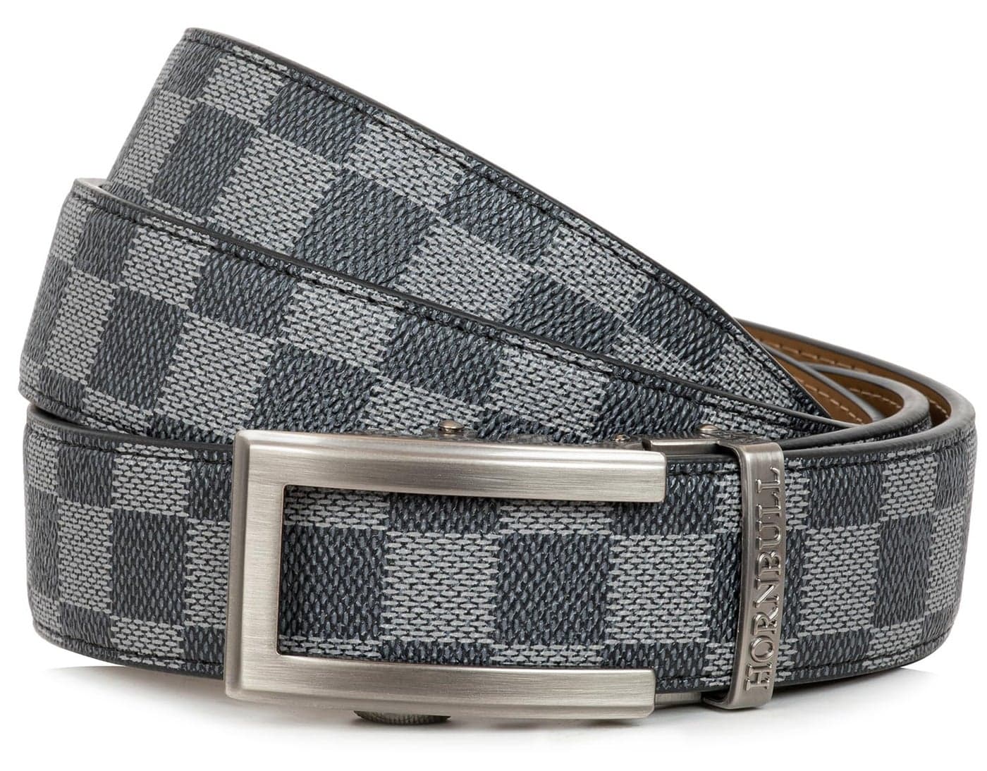 HORNBULL Riga Grey Tuscan Leather Belt for Men | Mens Belt Autolock | Formal and Casual Leather Belt