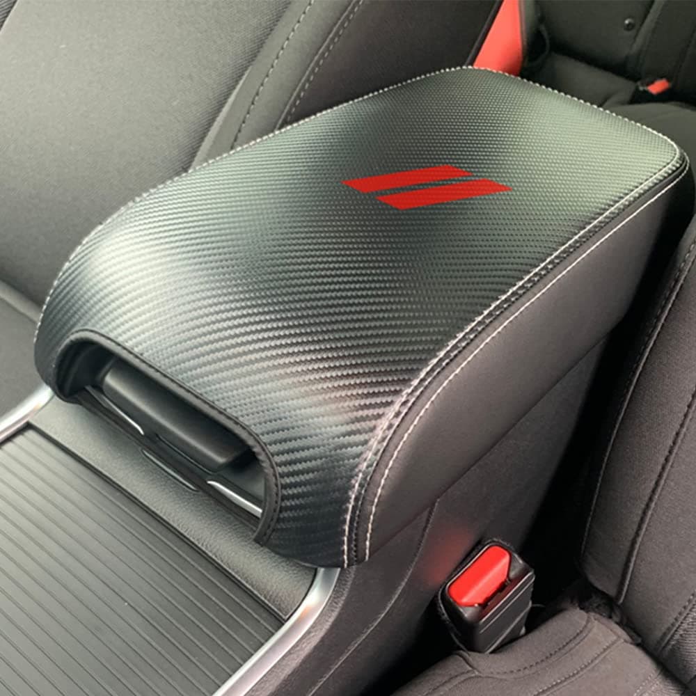 CEBAT Center Console Armrest Box Cover AntiScratch Leather Auto Central Armrest Protector Pad Interior Decoration Accessories Fit for Dodge Charger 20112023 Chrysler 300 20112023Carbon Fiber