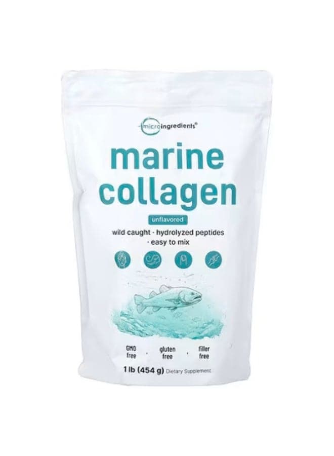 Micro Ingredients, Marine Collagen, Unflavored, 1 lb (454 g)