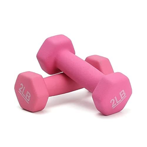 Kakss Neoprene Workout Fixed Weight Dumbbell(Proudly Made In India) (2-Pound, Set Of 2Pc), 1.8 Kilograms, Pink