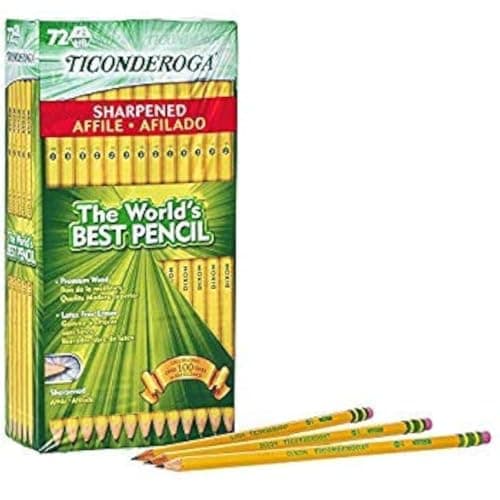 6 x 12 Pack Dixon Ticonderoga 2 Pencils PRESharpened 72 Pencils