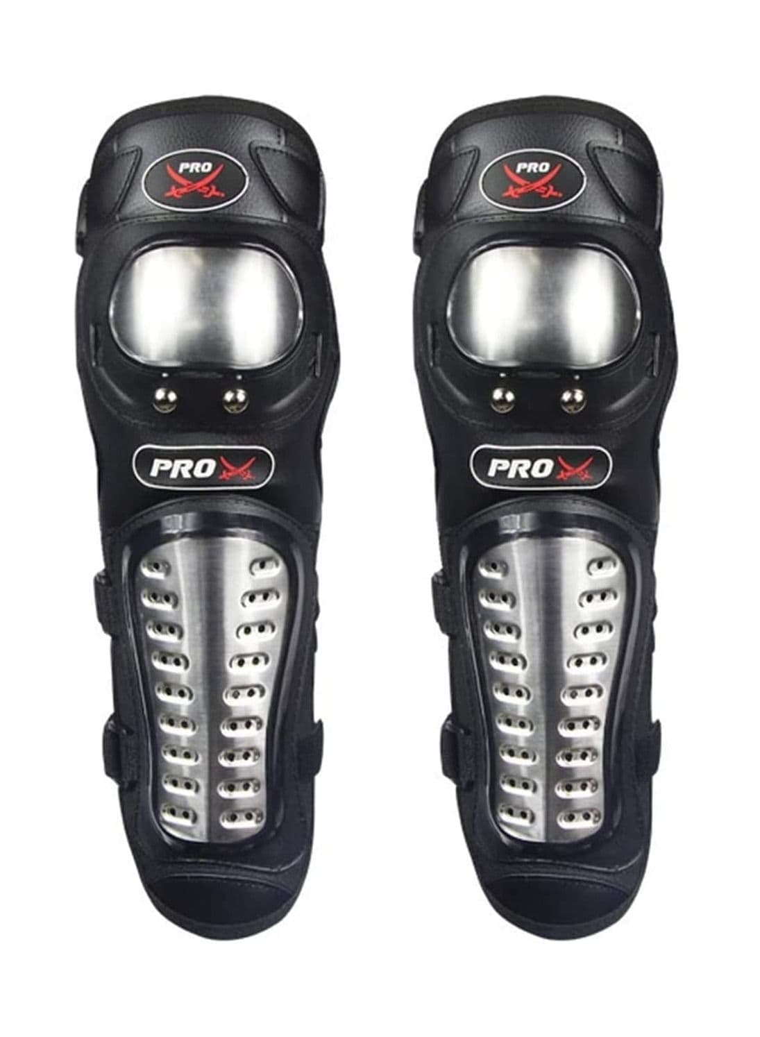 Stainless Knee Pads Motorcycle Motocross Skiing Cycling Protective Gear Knee Protector Pad Guard Sports Armor Kit