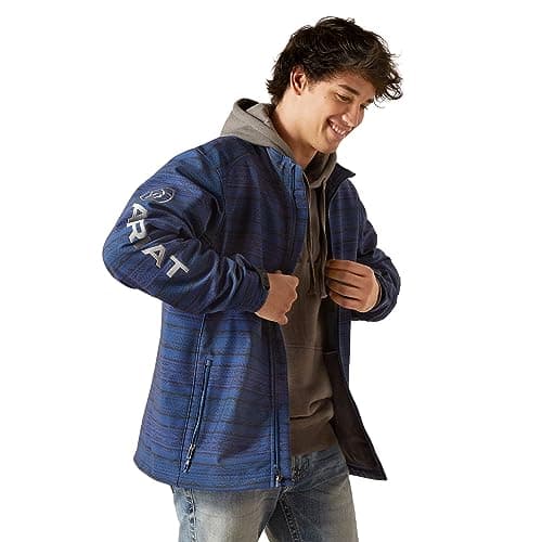 ARIAT Men's Logo 2.0 Softshell Jacket - Midsummer Night/Rock Climb, Large