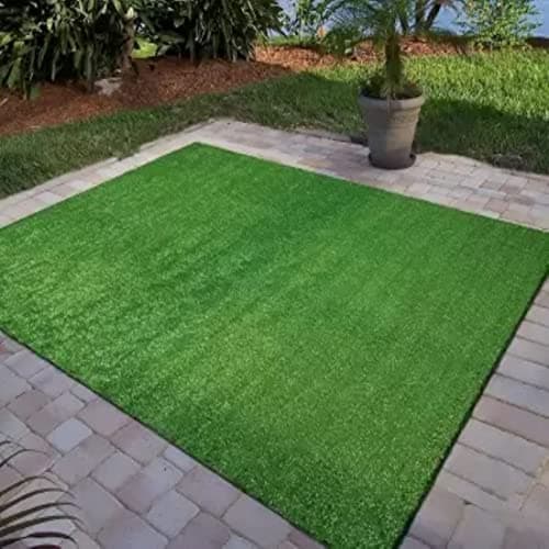 ProKart Artificial Green Grass Carpet 45mm for Balcony | Grass Mat for Balcony | Waterproof | Anti-Skid | All-Weather Home and Office Edition (Size 2X2 feet)(24x24inch)