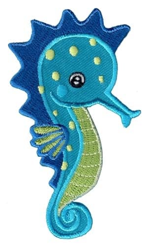 PatchMommy Seahorse Patch, Iron On/Sew On - Appliques for Kids Children