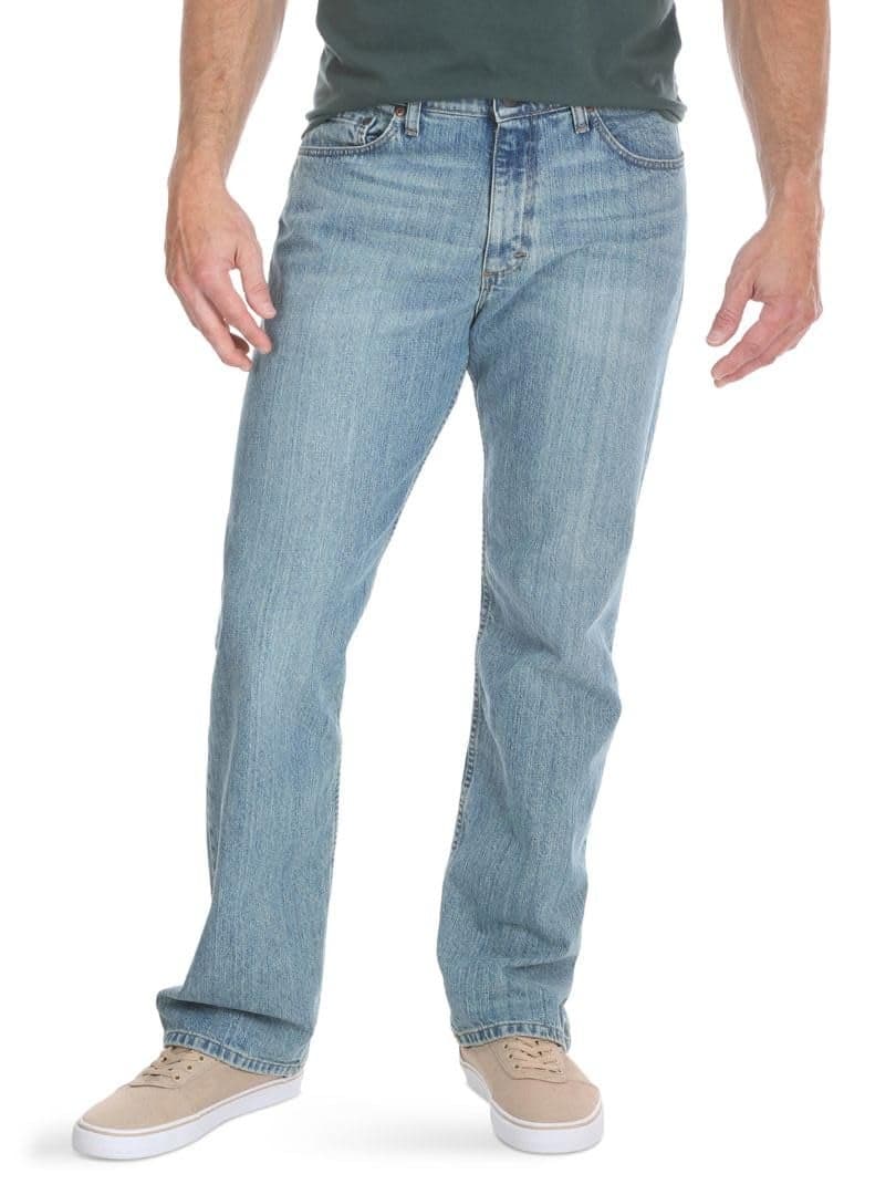 Wrangler Authentics Regular Fit Comfort Flex Waist Jean, Chalk Blue, 34W x 32L
