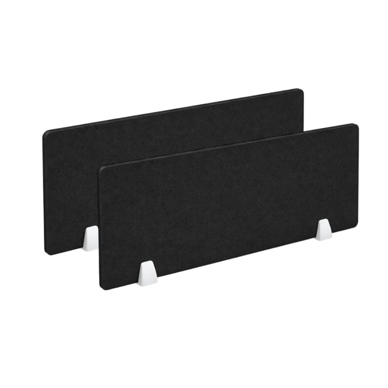 Timber Acoustics® Acoustic Desk Divider | Reduce Noise And Visual Distractions | Privacy Panels For Office - Classroom Soundproofing | Table Mounted (16" x 24") (Black, Set of 2)