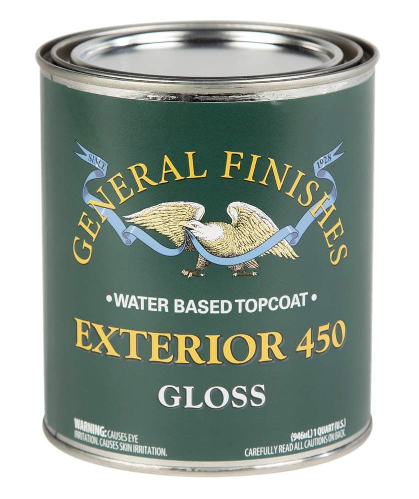 General Finishes Exterior 450 Water Based Topcoat, 1 Quart, Gloss