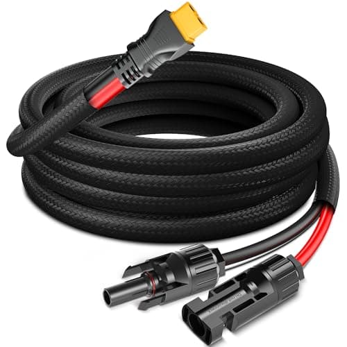 Naponal 10AWG-10ft Advanced Solar to XT60 Charging Cable,Redesign Solar Panel Connector to XT60i Adapter Extension Wire for EF ECOFLOW RIVER DELTA Portable Power Station RV Solar Panel Solar Generator