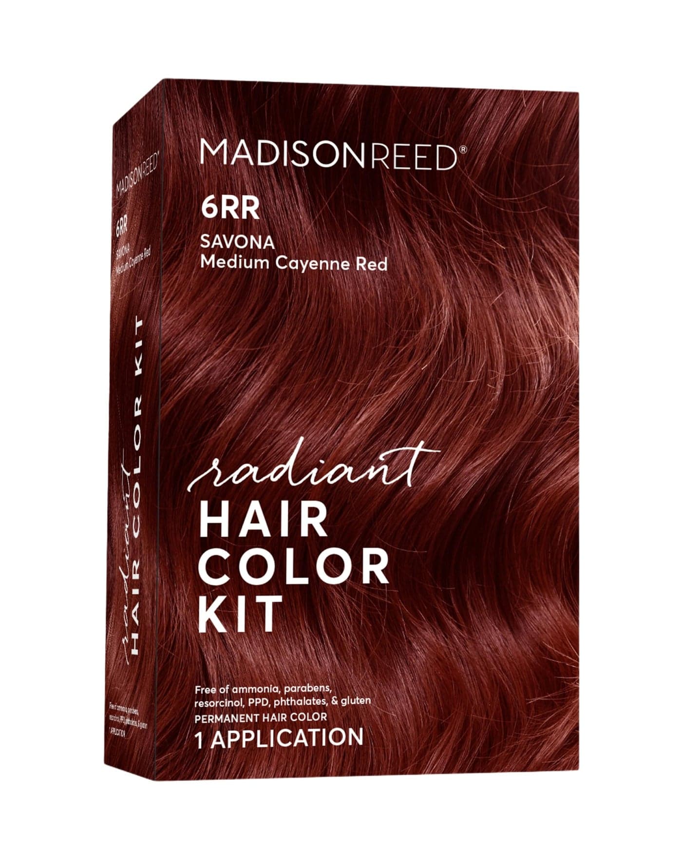 Madison Reed Radiant Hair Color Kit 6RR Medium Cayenne Red Savona Scarlet for 100 Gray Hair Coverage Salon Quality Permanent Hair Dye PPDFree AmmoniaFree Packaging May Vary 1 Pack