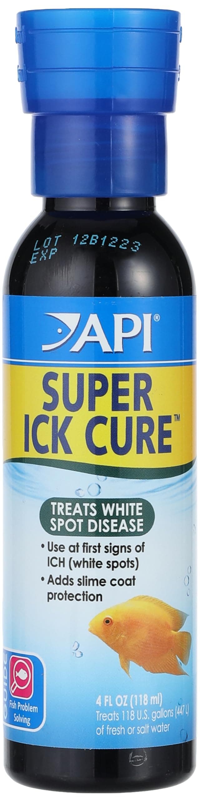 API LIQUID SUPER ICK CURE Fish remedy, Freshwater and Saltwater Fish Medication 4 fl oz(Pack of 1), White