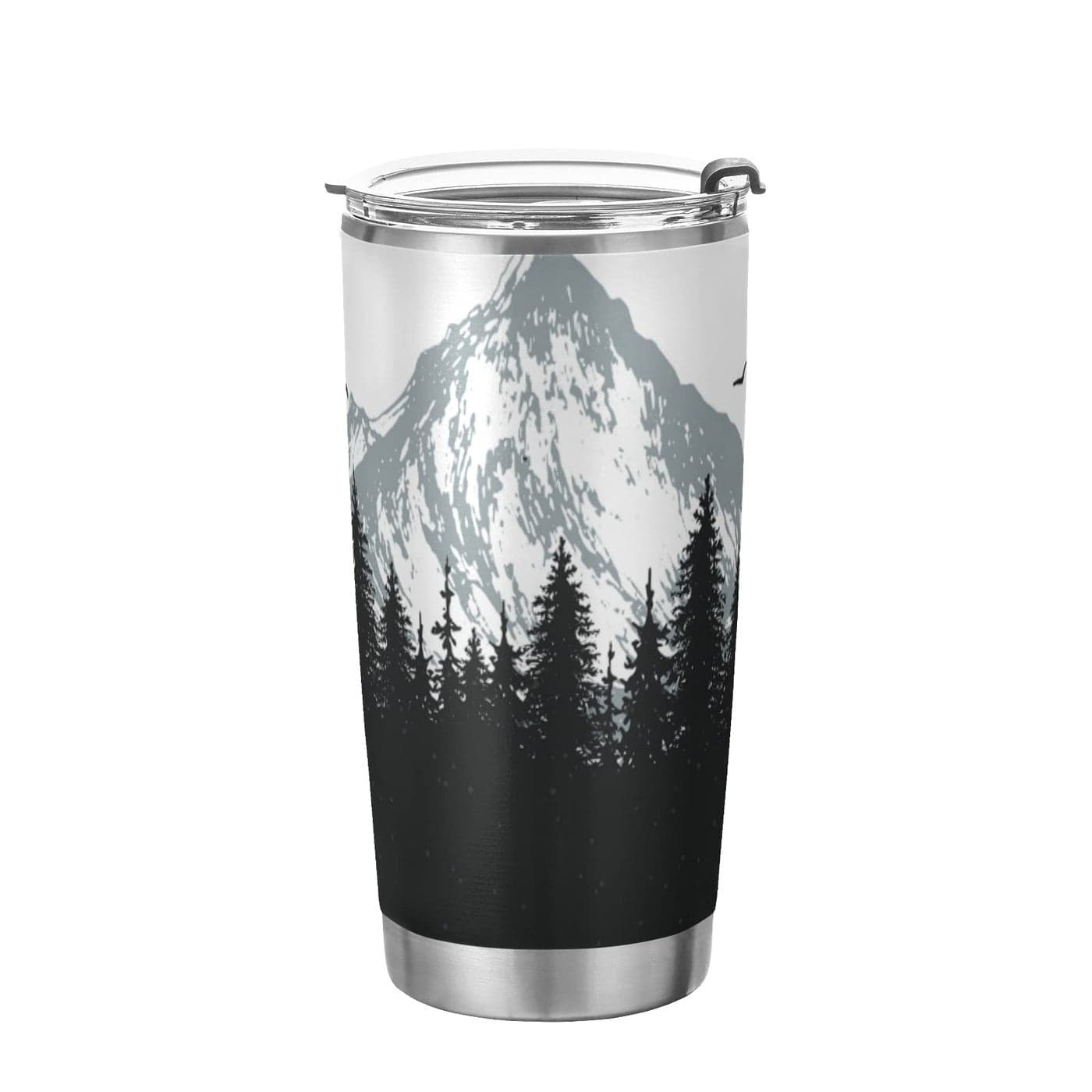 xigua 20oz Tumbler with Lid and Straw Stainless Steel Vacuum Insulated Water Coffee Tumbler Cup Nature Mountains and Forest Travel Mug Thermal Cup for Hot and Cold Drinks