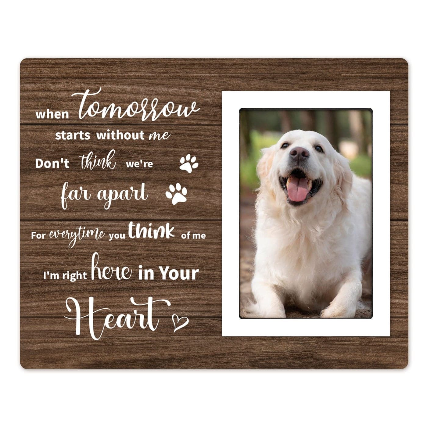 Pandasch Loss of Dog Sympathy Gift Pet Memorial Picture Frame for 4x6 Photos Passing Away Bereavement Remembrance Memorial Gifts for Loss of Dog Pet Cat