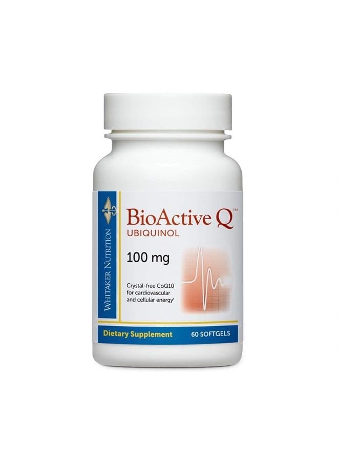 Bioactive Q Ubiquinol 100 mg Delivers Clinically Validated, Highly Bioavailable CoQ10 (60 Day Supply)