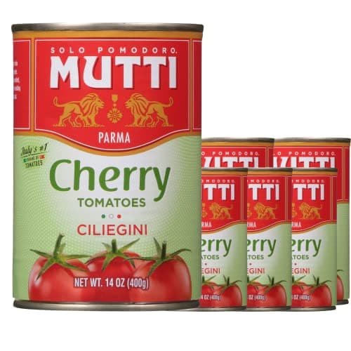 Mutti Cherry Tomatoes Ciliegini 14 oz 6 Pack Italys 1 Brand of Tomatoes Fresh Taste for Cooking Canned Tomatoes Vegan Friendly Gluten Free No Additives or Preservatives