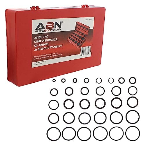 ABN Assorted O Ring Kit - Metric Rubber O Rings Assortment Set, 419 Piece Assorted O Ring Rubber Washer Set