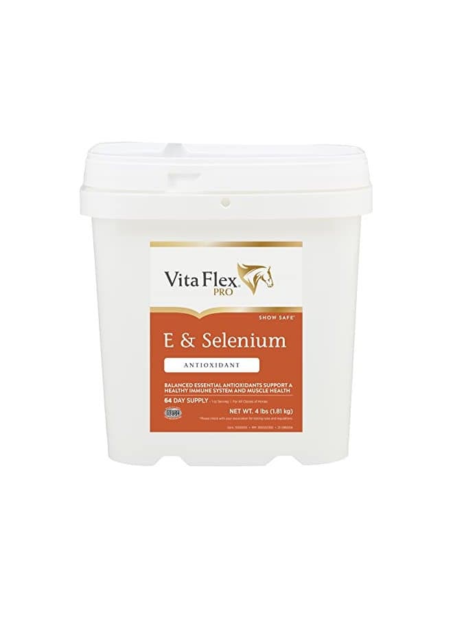 Vita Flex Pro E and Horse Selenium Supplement, Balanced Essential Antioxidants, 4 Pound, 64-Day Supply